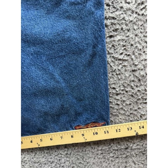 Vintage Jnco High Rise Knee Length Baggy Denim Shorts Dark Wash Blue Men Size 30 - Picture 11 of 13